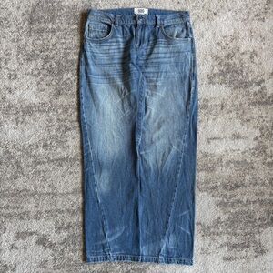 BDG Urban Outfitters Twisted Seam Barrel Leg Blue Medium Wash High Rise Jeans